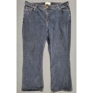 Levi Strauss Signature Womens 22W Short Mid Rise Bootcut Jeans Dark Wash Blue